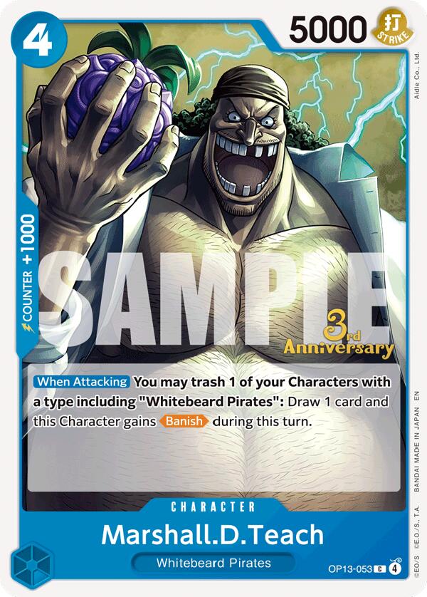 Marshall.D.Teach [Carrying On His Will: 3rd Anniversary Tournament Cards] | Galactic Gamez