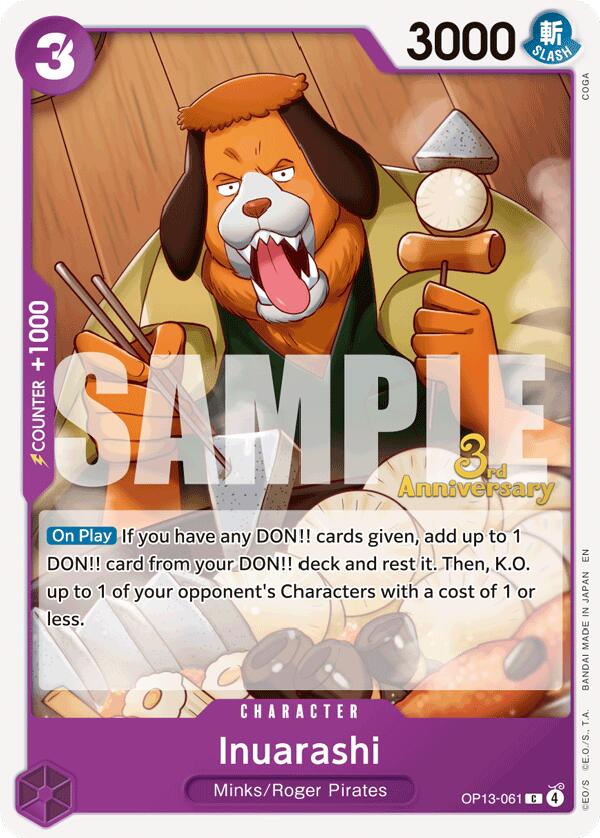 Inuarashi [Carrying On His Will: 3rd Anniversary Tournament Cards] | Galactic Gamez