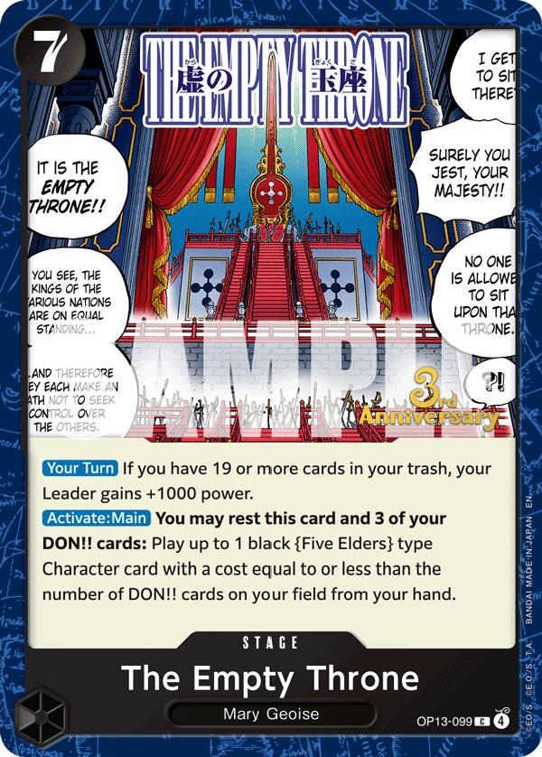 The Empty Throne [Carrying On His Will: 3rd Anniversary Tournament Cards] | Galactic Gamez