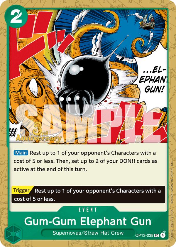 Gum-Gum Elephant Gun [Carrying On His Will: 3rd Anniversary Tournament Cards] | Galactic Gamez