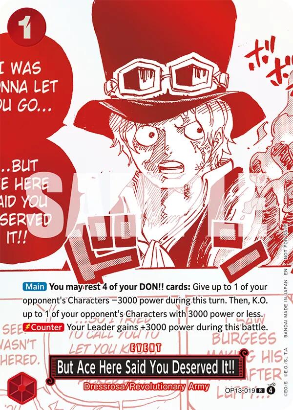 But Ace Here Said You Deserved It!! (3rd Anniversary Treasure Campaign Pack) [One Piece Promotion Cards] | Galactic Gamez