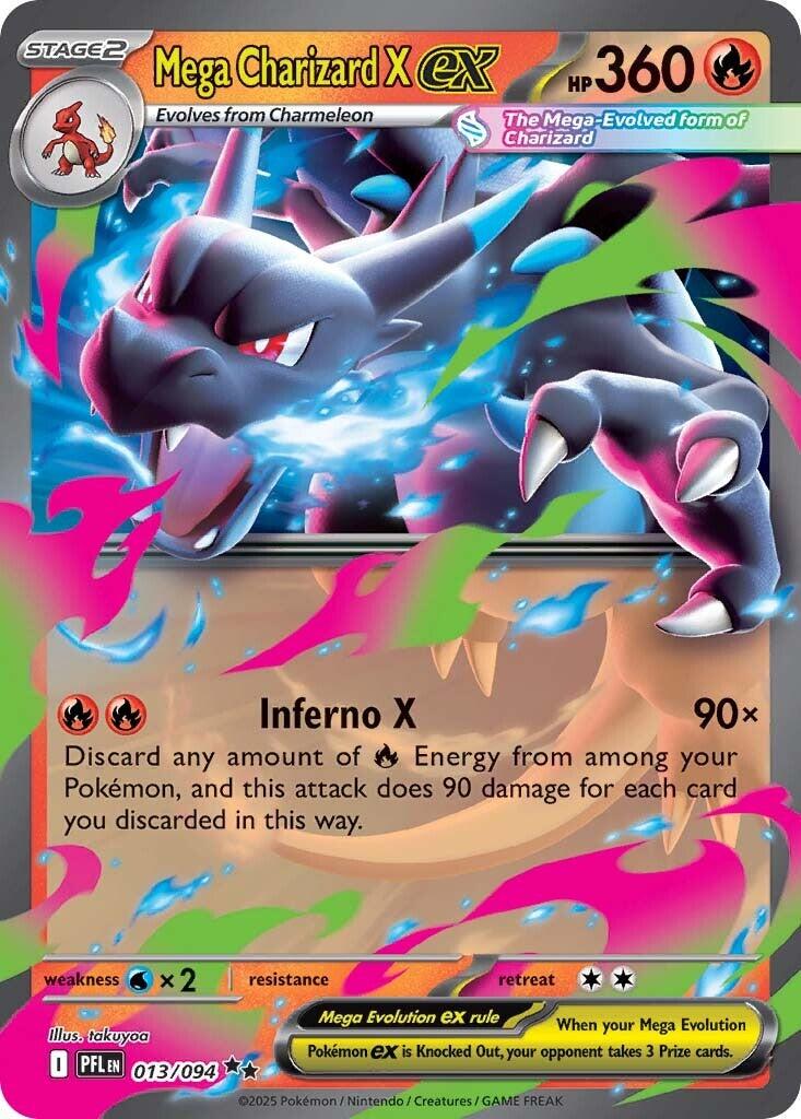 Mega Charizard X ex (013/094) [Mega Evolution: Phantasmal Flames] | Galactic Gamez