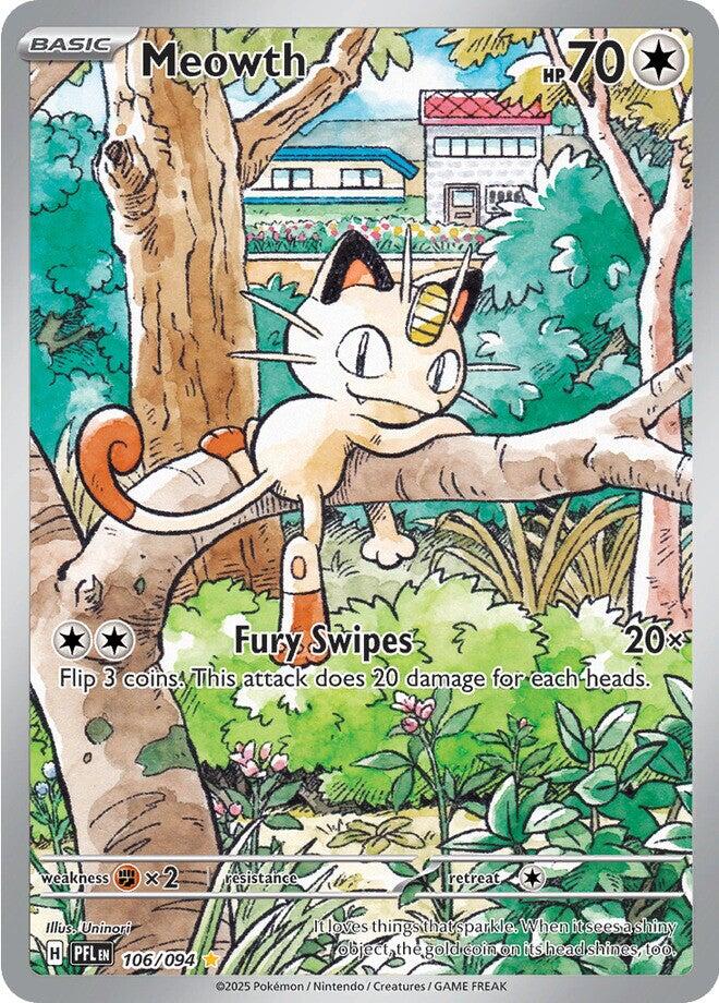 Meowth (106/094) [Mega Evolution: Phantasmal Flames] | Galactic Gamez