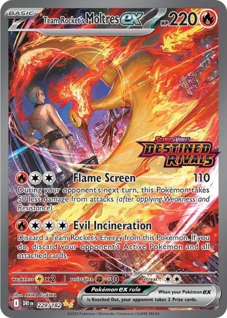 Team Rocket's Moltres ex (229/182) (Destined Rivals Stamp) [Miscellaneous Cards] | Galactic Gamez