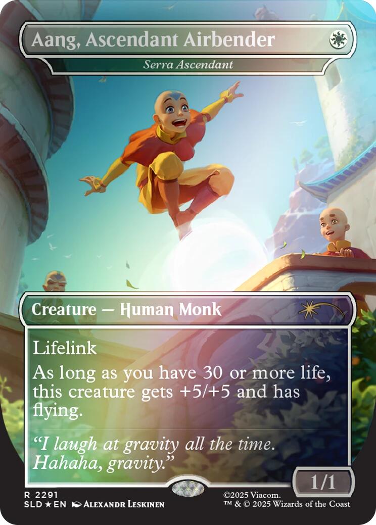 Aang, Ascendant Airbender - Serra Ascendant (Rainbow Foil) [Secret Lair Drop Series] | Galactic Gamez