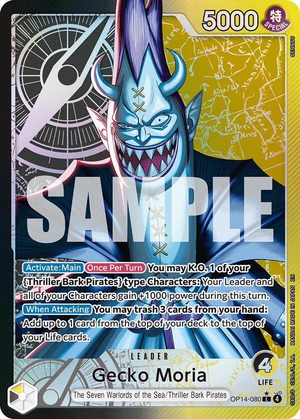 Gecko Moria (OP14-080) (Alternate Art) [The Azure Sea's Seven] | Galactic Gamez