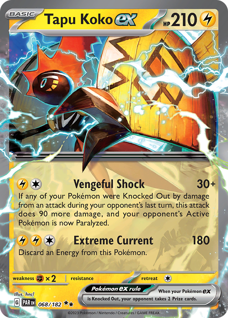 Tapu Koko ex (068/182) [Scarlet & Violet: Paradox Rift] | Galactic Gamez