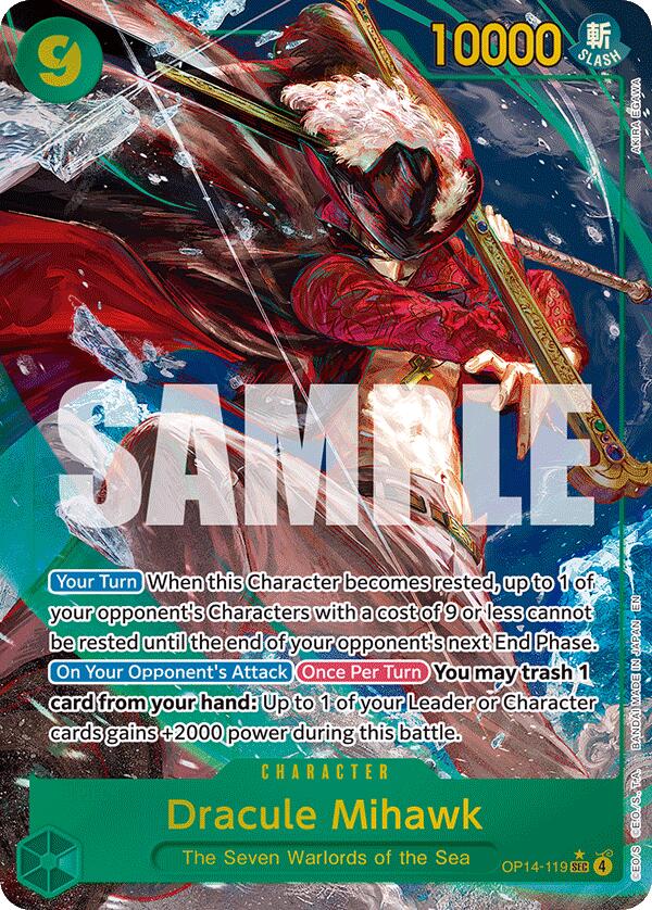 Dracule Mihawk (OP14-119) (Alternate Art) [The Azure Sea's Seven] | Galactic Gamez