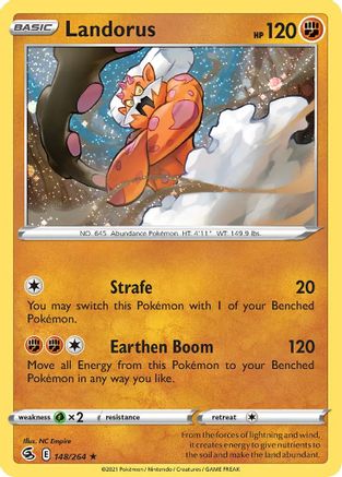 Landorus (148/264) (Cosmos Holo) [Sword & Shield: Fusion Strike] | Galactic Gamez