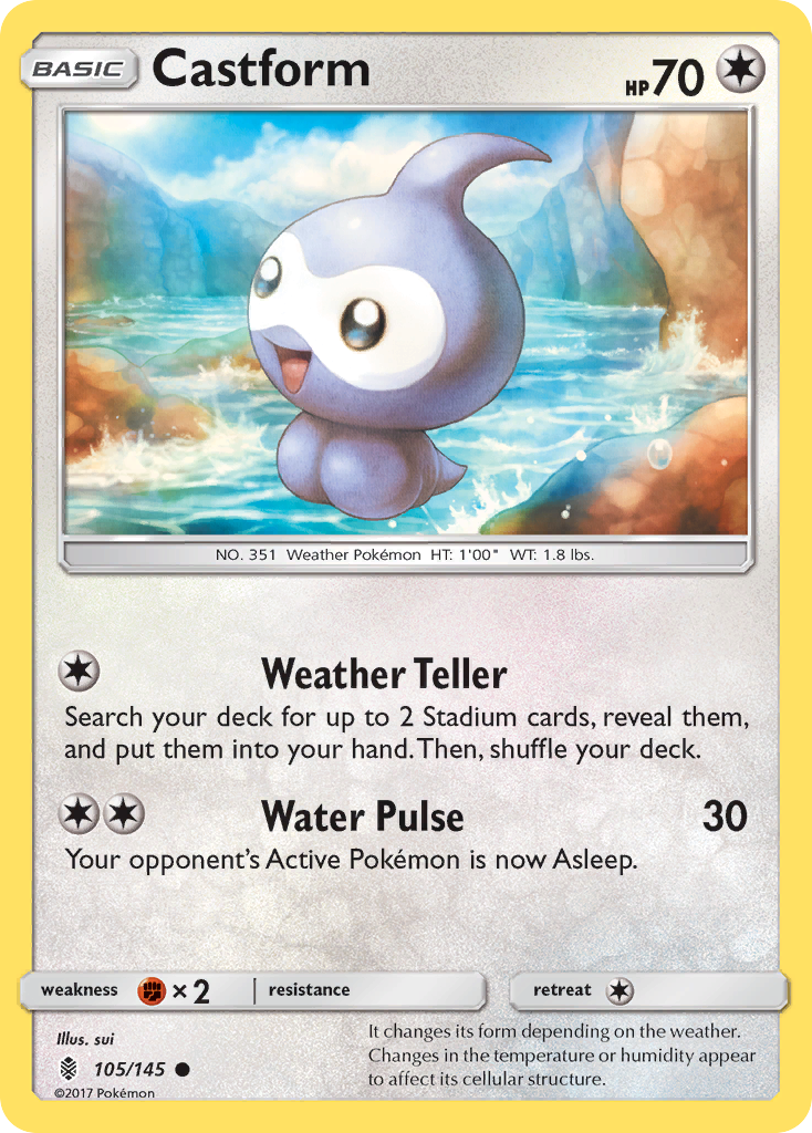 Castform (105/145) [Sun & Moon: Guardians Rising] | Galactic Gamez