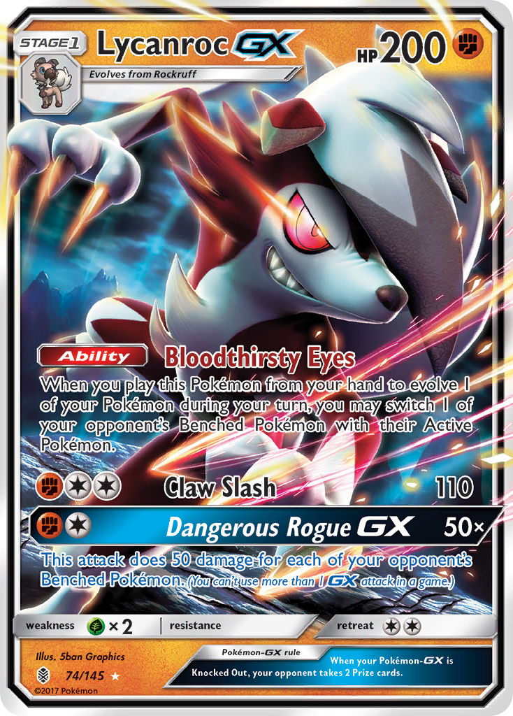 Lycanroc GX (74/145) [Sun & Moon: Guardians Rising] | Galactic Gamez