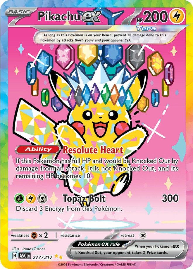 Pikachu ex (277/217) [Mega Evolution: Ascended Heroes] | Galactic Gamez