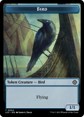 Bird // Merfolk (0003) Double-Sided Token [The Lost Caverns of Ixalan Commander Tokens] | Galactic Gamez