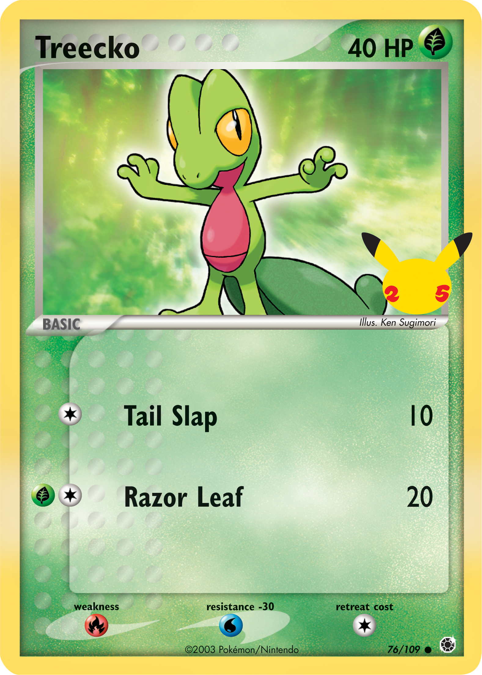 Treecko (76/109) (Jumbo Card) [First Partner Pack] | Galactic Gamez