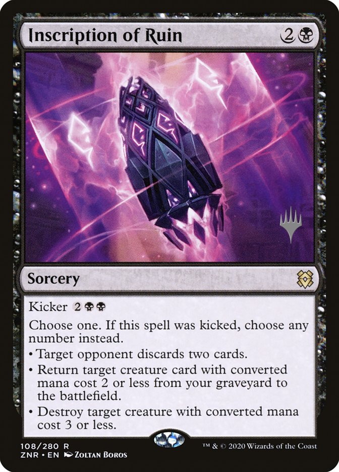 Inscription of Ruin (Promo Pack) [Zendikar Rising Promos] | Galactic Gamez