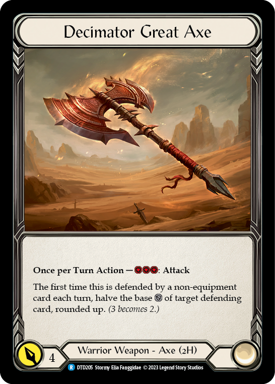 Decimator Great Axe [DTD205] (Dusk Till Dawn)  Cold Foil | Galactic Gamez