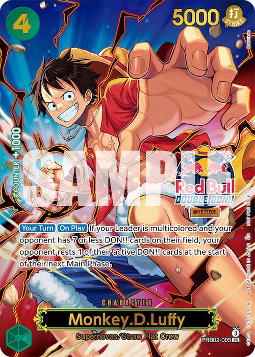 Monkey.D.Luffy (Red Bull Double Don!!) (Winner) (Textured) [One Piece Promotion Cards] | Galactic Gamez