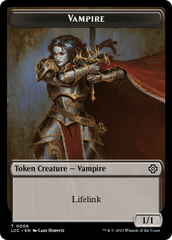 Vampire (0006) // Vampire Demon Double-Sided Token [The Lost Caverns of Ixalan Commander Tokens] | Galactic Gamez