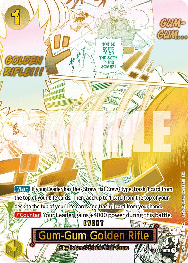 Gum-Gum Golden Rifle (Alternate Art) [Adventure on Kami's Island] | Galactic Gamez