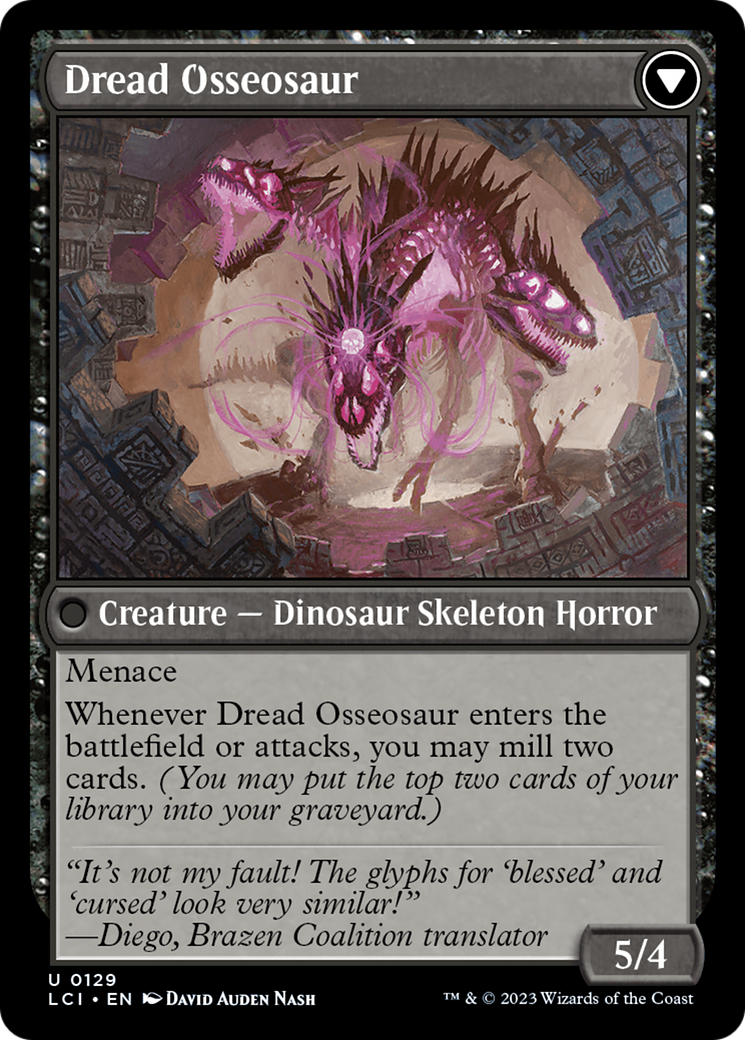 Visage of Dread // Dread Osseosaur [The Lost Caverns of Ixalan] | Galactic Gamez