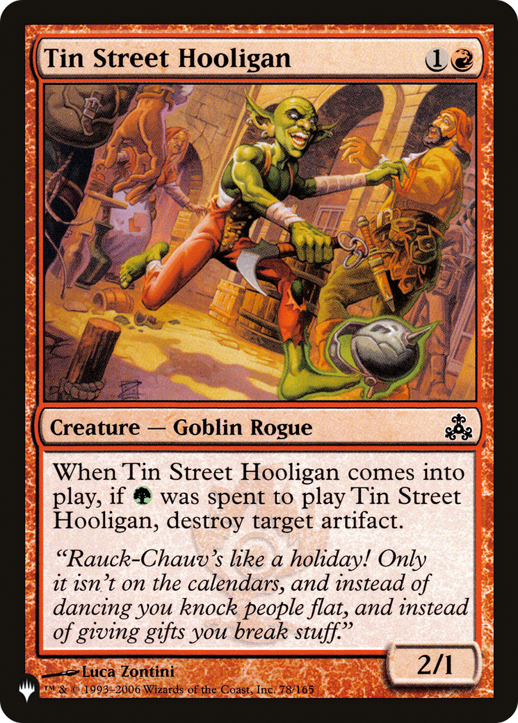 Tin Street Hooligan [The List Reprints] | Galactic Gamez