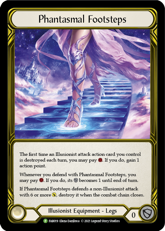 Phantasmal Footsteps (Golden) [FAB019] (Promo)  Cold Foil | Galactic Gamez