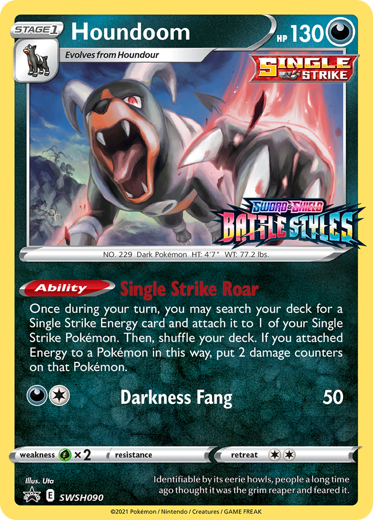 Houndoom (SWSH090) (Prerelease Promo) [Sword & Shield: Black Star Promos] | Galactic Gamez