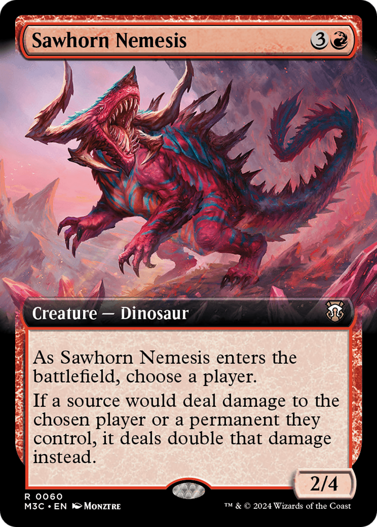 Sawhorn Nemesis (Extended Art) [Modern Horizons 3 Commander] | Galactic Gamez