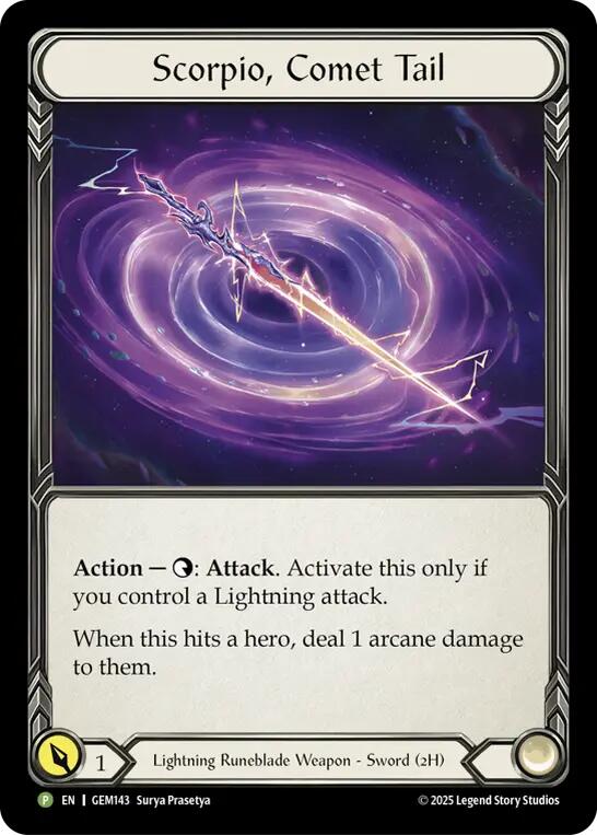 Scorpio, Comet Tail [GEM143-CF] (GEM Pack 5)  Cold Foil | Galactic Gamez