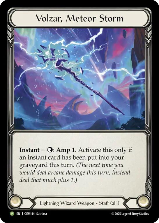 Volzar, Meteor Storm [GEM144-CF] (GEM Pack 5)  Cold Foil | Galactic Gamez
