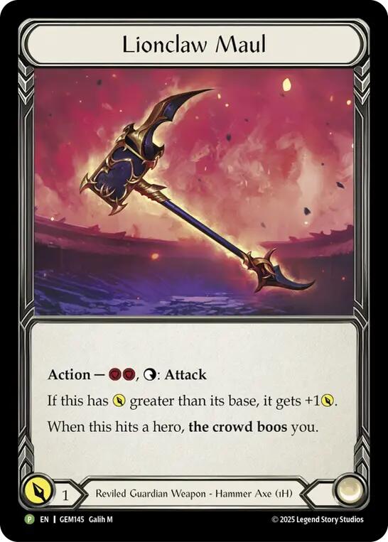 Lionclaw Maul [GEM145-CF] (GEM Pack 5)  Cold Foil | Galactic Gamez