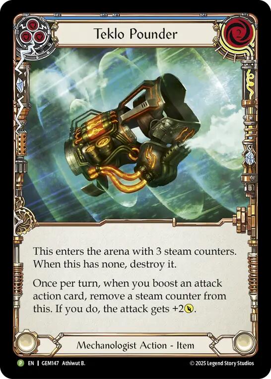 Teklo Pounder (Blue) [GEM147-CF] (GEM Pack 5)  Cold Foil | Galactic Gamez