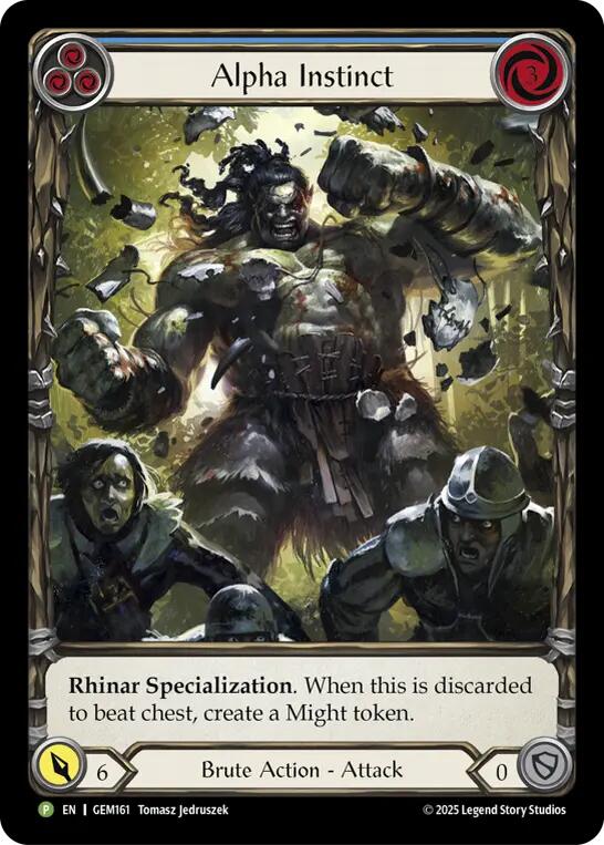 Alpha Instinct (Blue) [GEM161-RF] (GEM Pack 5)  Rainbow Foil | Galactic Gamez