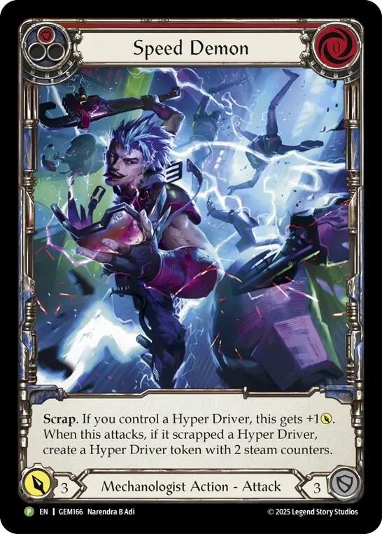 Speed Demon (Red) [GEM166] (GEM Pack 5)  Rainbow Foil | Galactic Gamez