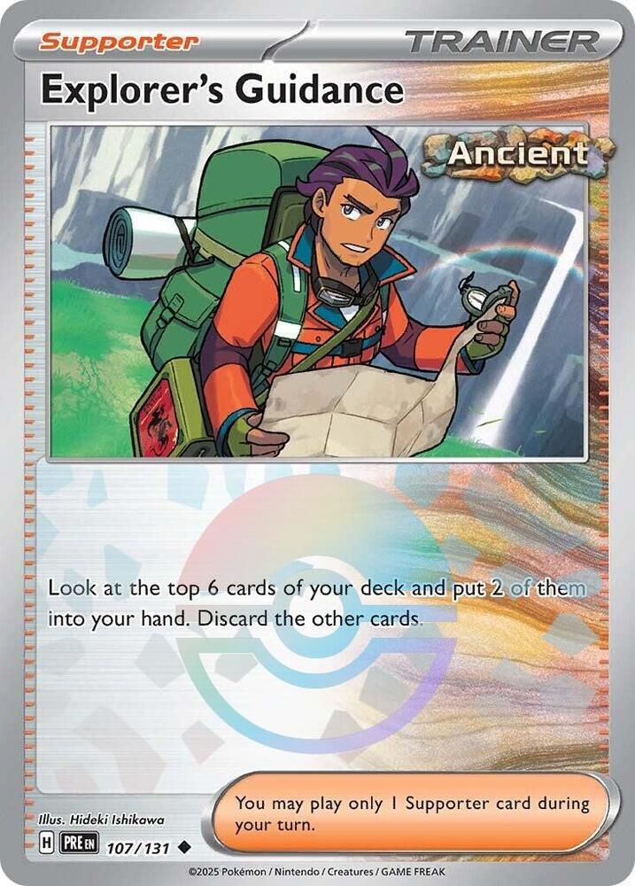 Explorer's Guidance (107/131) (Poke Ball Pattern) [Scarlet & Violet: Prismatic Evolutions] | Galactic Gamez