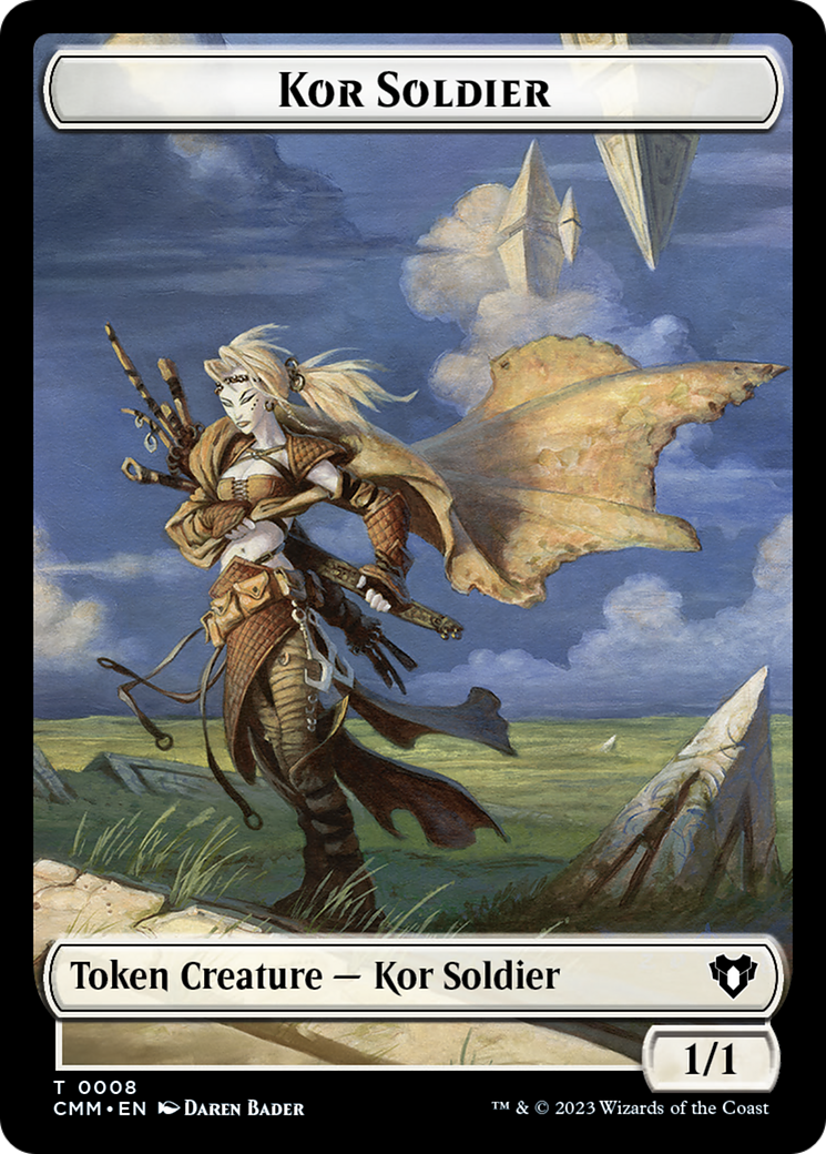 Soldier // Kor Soldier Double-Sided Token [Commander Masters Tokens] | Galactic Gamez