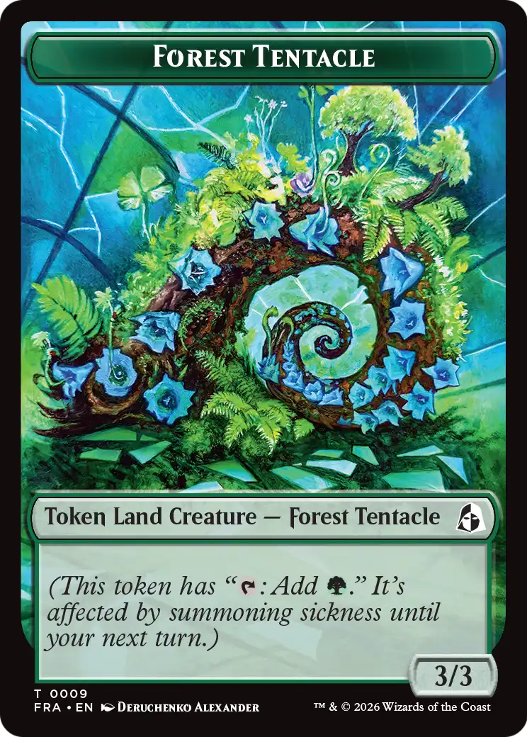 Forest Tentacle // Beast Double-Sided Token [Reality Fracture Tokens] | Galactic Gamez