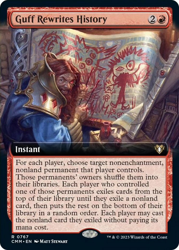 Guff Rewrites History (Extended Art) [Commander Masters] | Galactic Gamez