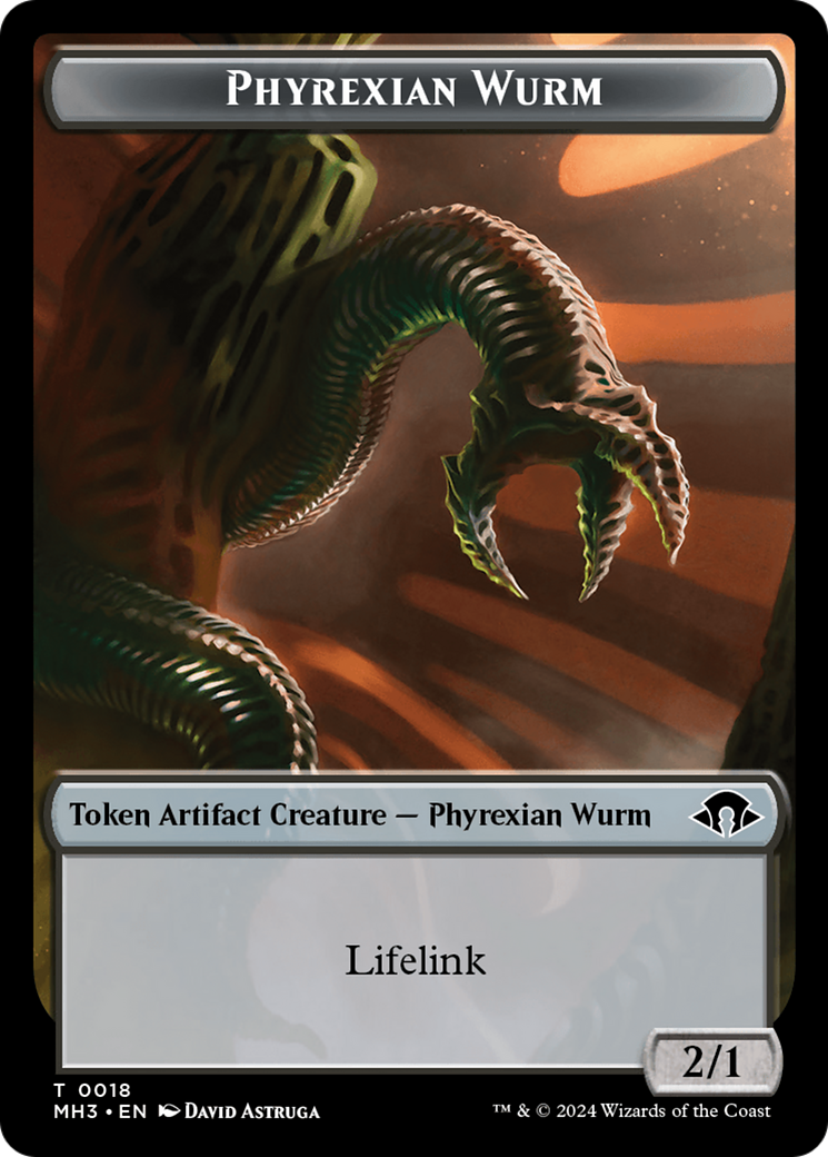 Servo // Phyrexian Wurm (0018) Double-Sided Token [Modern Horizons 3 Tokens] | Galactic Gamez