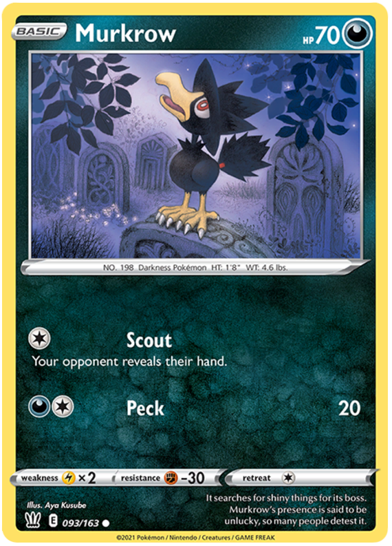 Murkrow (093/163) [Sword & Shield: Battle Styles] | Galactic Gamez