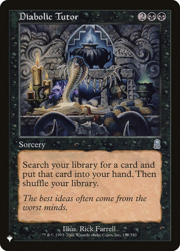 Diabolic Tutor [The List] | Galactic Gamez
