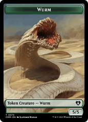 Wurm // Spider Double-Sided Token [Commander Masters Tokens] | Galactic Gamez