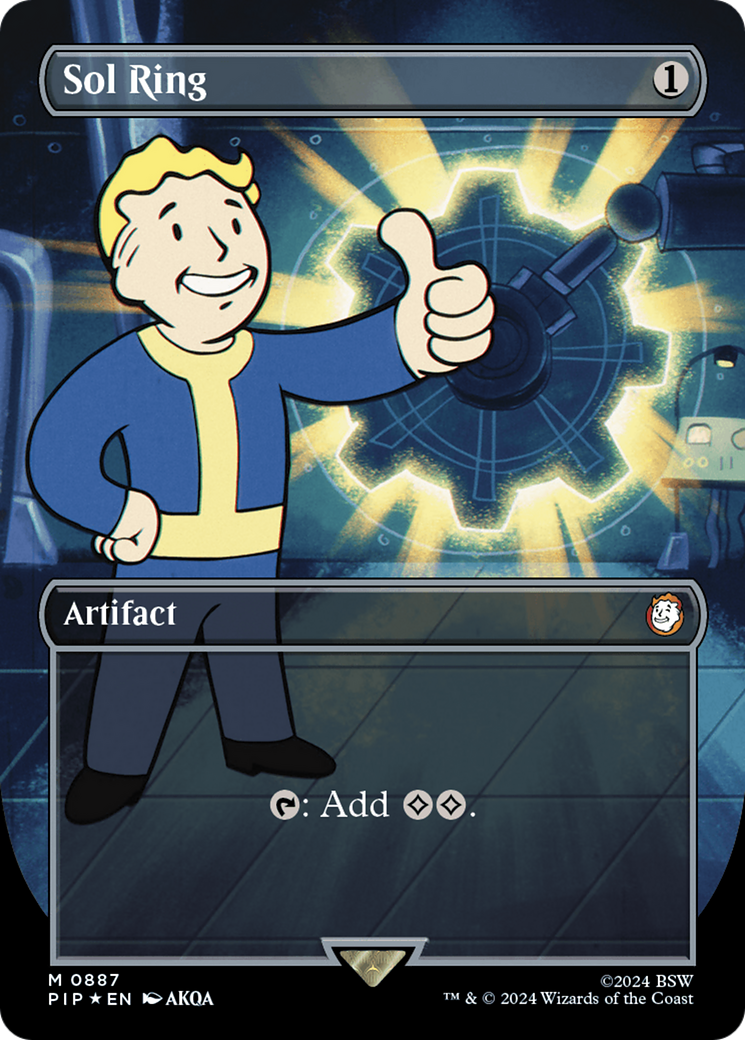 Sol Ring (Borderless) (Surge Foil) [Fallout] | Galactic Gamez