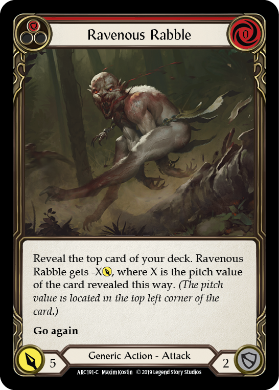 Ravenous Rabble (Red) [ARC191-C] (Arcane Rising)  1st Edition Normal | Galactic Gamez