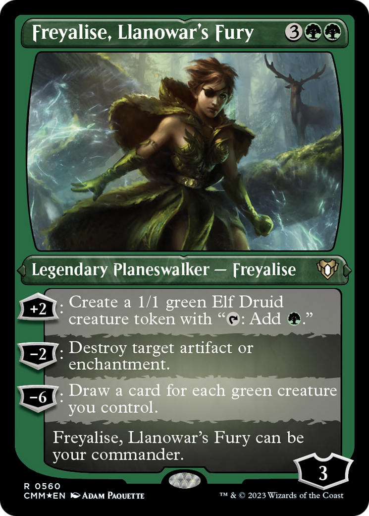 Freyalise, Llanowar's Fury (Foil Etched) [Commander Masters] | Galactic Gamez