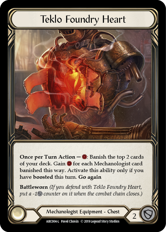 Teklo Foundry Heart [ARC004-L] (Arcane Rising)  1st Edition Cold Foil | Galactic Gamez