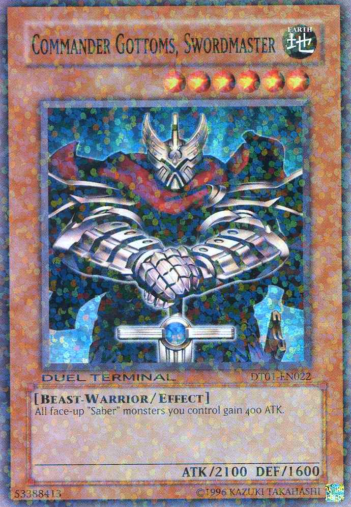 Commander Gottoms, Swordmaster [DT01-EN022] Super Rare | Galactic Gamez