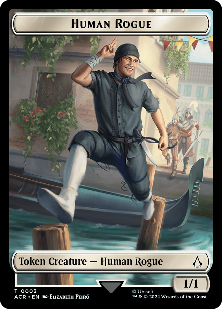 Assassin // Human Rogue Double-Sided Token [Assassin's Creed Tokens] | Galactic Gamez