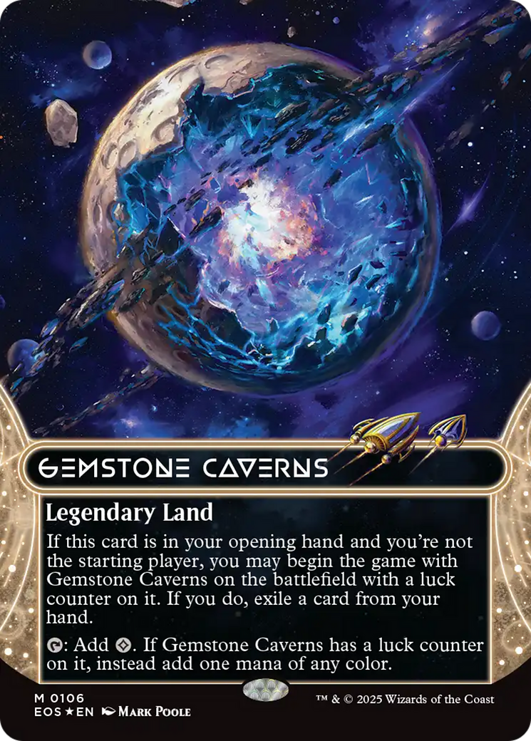 Gemstone Caverns (0106) (Borderless) (Galaxy Foil) [Edge of Eternities: Stellar Sights] | Galactic Gamez