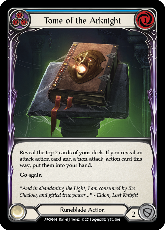 Tome of the Arknight [ARC084-S] (Arcane Rising)  1st Edition Rainbow Foil | Galactic Gamez